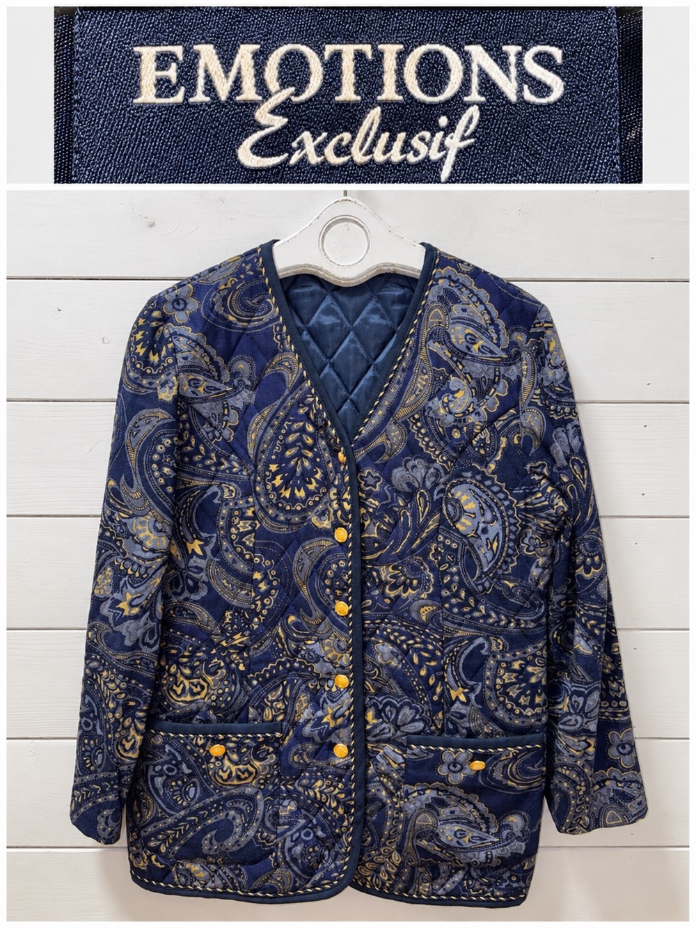 Emotions Exclusif Quilted Paisley Jacket – Estimated L